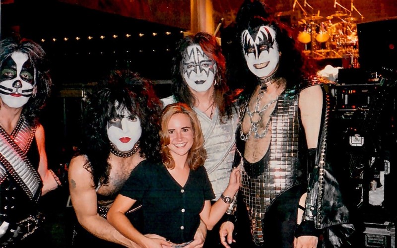 KISS with Deb de Flores before being Inducted into the Rock and Roll ...